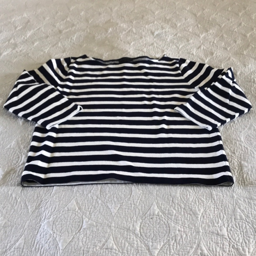J Crew Navy Striped Top